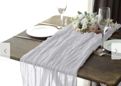 White table runners